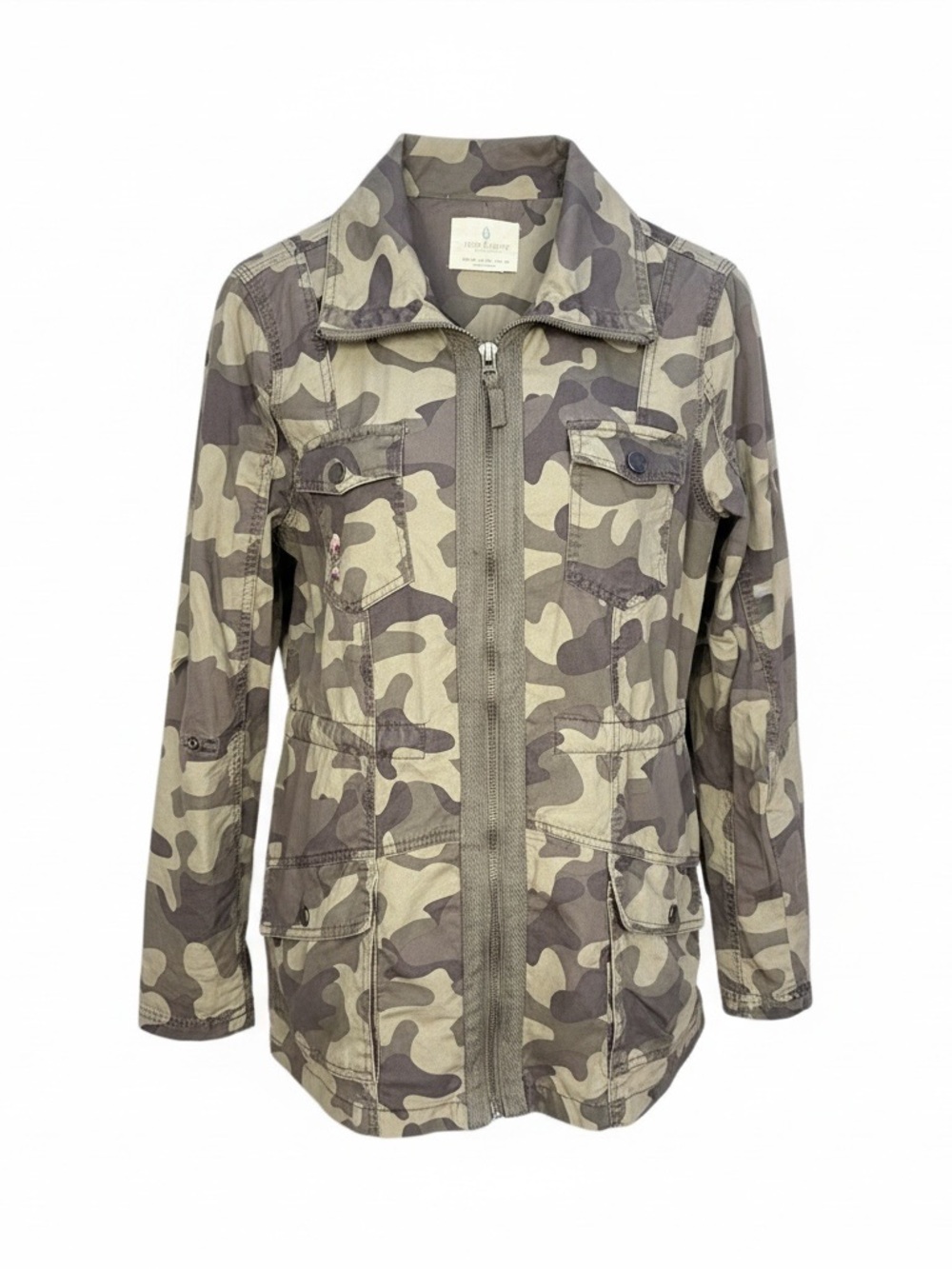 Jade & Ivory Women's Camouflage Utility Jacket - Olive Camo by Sanctuary